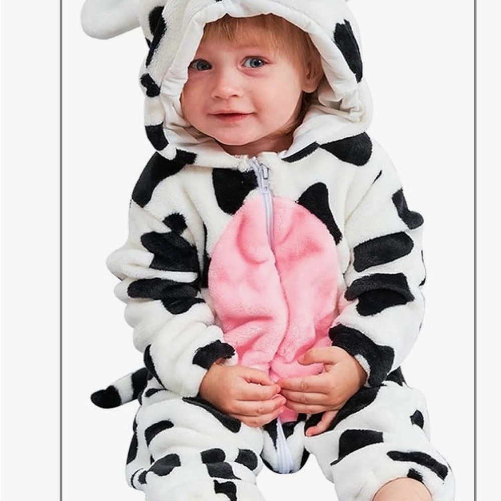 Adorable Cow Print Costume